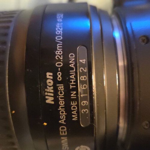 Nikon DSLR model D60 camera used with Nikon Aspherical lens