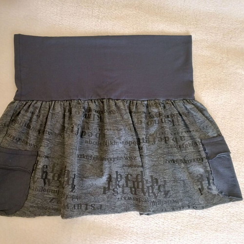 Decibel Mini Cotton Skirt Gray Like New, One Size