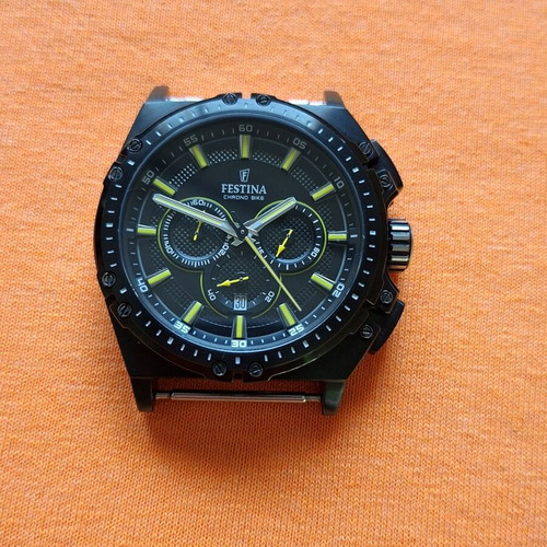 Festina F16971/3 Chrono-Bike wristwatch like new, black and yellow