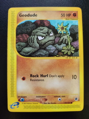 Pokemon Geodude 110/165 from Expedition Base Set 2002 used