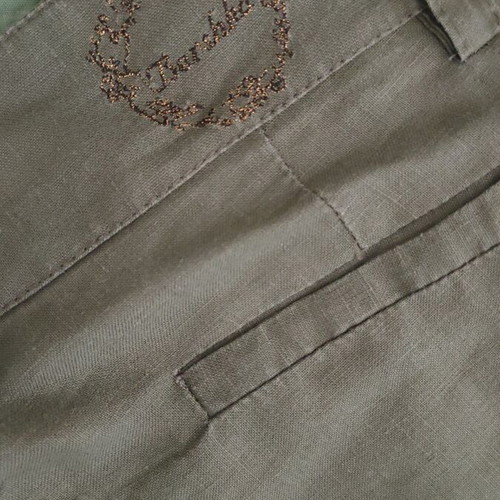 Bershka Linen Pants Size 36 Like New, Green