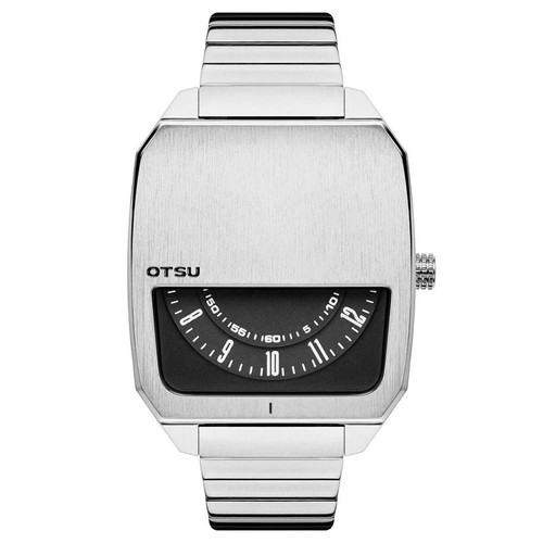 OTSU men's wristwatch, black and silver, Miyota 2025
