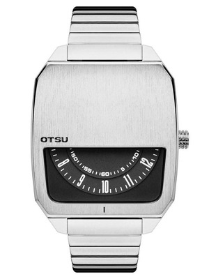 OTSU men's wristwatch, black and silver, Miyota 2025