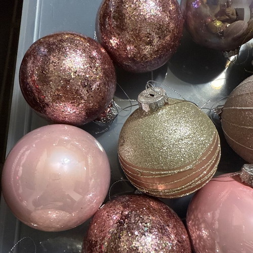 Christmas balls in pink shades new