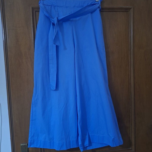 Women's zip culottes new, baby blue, one size