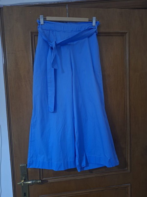 Women's zip culottes new, baby blue, one size