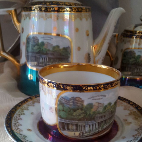 Victoria Carlsbad Austria 1904-1918 porcelain set of 4 parts used