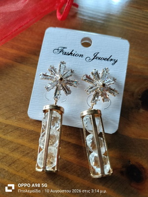 Earrings new, impressive gold