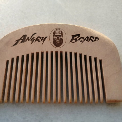 Angry Beard Wooden Beard Comb with Engraving