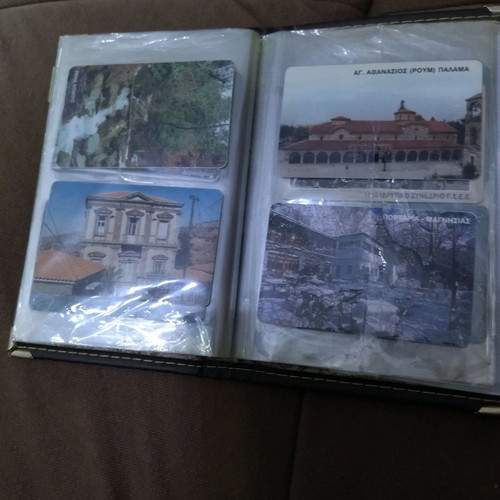 Collectible phone cards used with album