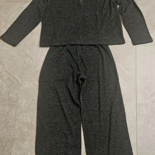 Zara girls' set size 140 wool blend like new, black and gray