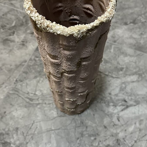 Large handmade glass floor vase