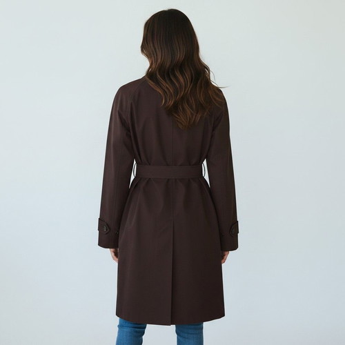 Burberry London brown trench coat with belt & removable wool Nova Check lining