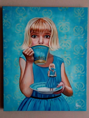 Painting new acrylic on canvas 40x50 cm titled Illusion