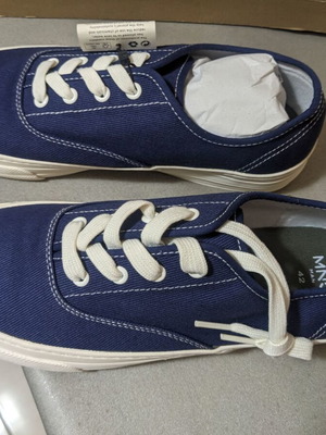 Mango men's canvas sneakers size 42, blue
