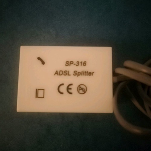Phone modem box SP-316 like new, gray with cable
