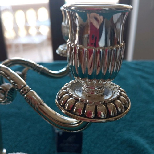 Silver-plated five-arm candlestick new