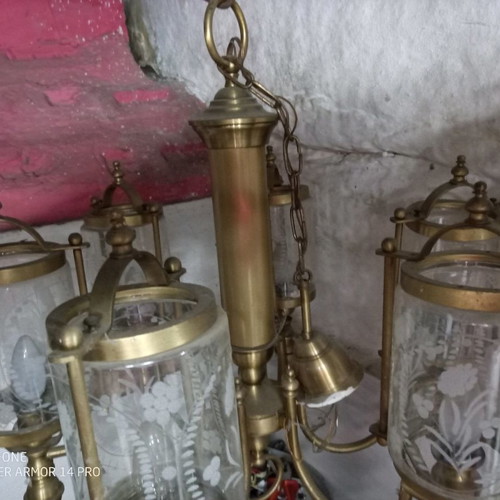 Brass chandelier used in good condition