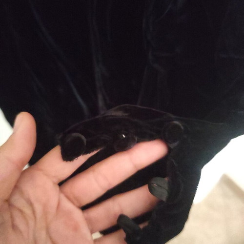 Velvet vintage Marnie West evening dress like new, black with gold embroidery