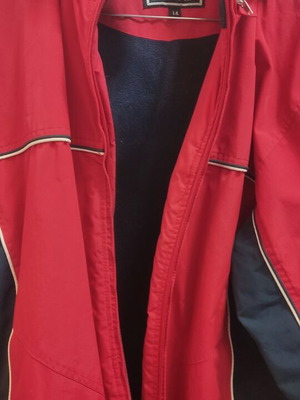 Admiral anorak parka, like new, red and navy blue, slim fit
