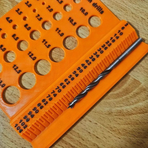 Drill measurement card new, available in multiple colors