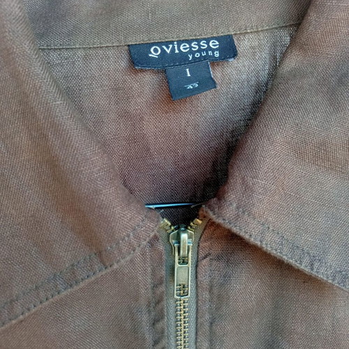 Oviesse Young linen shirt, size XL 42 14, brown