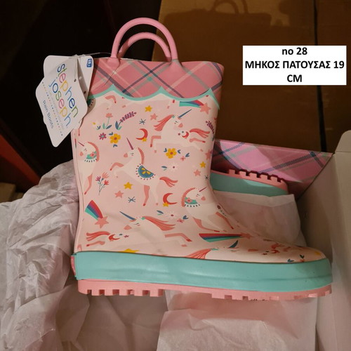 Branded children's rain boots new with waterproof rubber