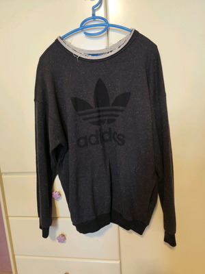 Adidas φούτερ σαν καινούργιο, σκούρο γκρι, μέγεθος L