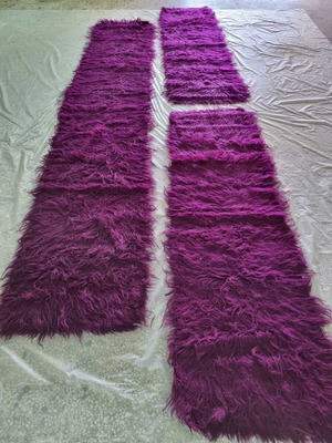 Melitzani flokati rug set of three pieces like new
