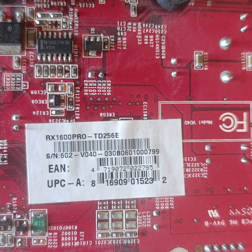 Ati Radeon RX1600 Pro used graphics card