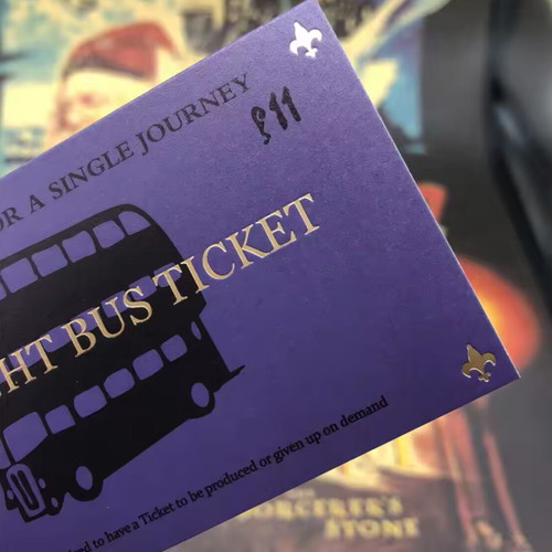 Knight Bus ticket new from Harry Potter and the Prisoner of Azkaban