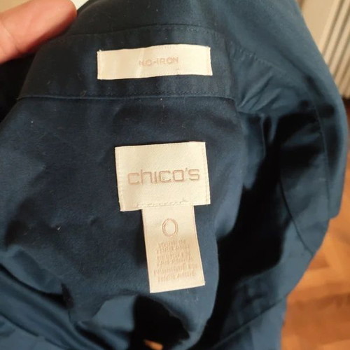 Chico's dark blue cotton shirt like new, size S