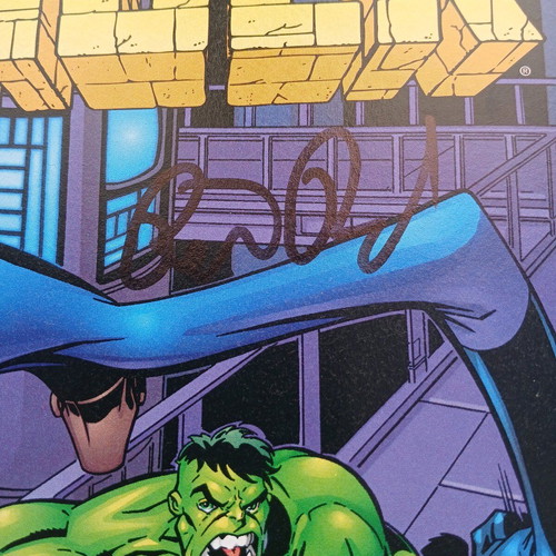 Incredible Hulk #465 used with Peter David autograph