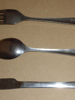 Emirates Airlines cutlery set with fork, knife, spoon