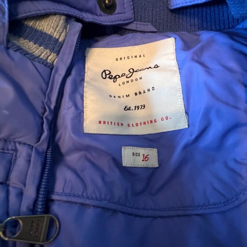 Pepe Jeans jacket for 16 years like new, blue, sleeveless option