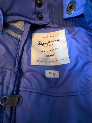 Pepe Jeans jacket for 16 years like new, blue, sleeveless option