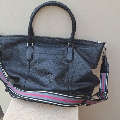 DKNY handbag, black with silver details