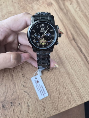 Olevs men's watch black with gift box, new