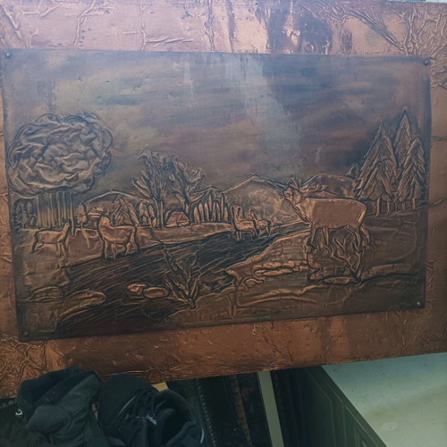 Chalcography painting used with depicted subject