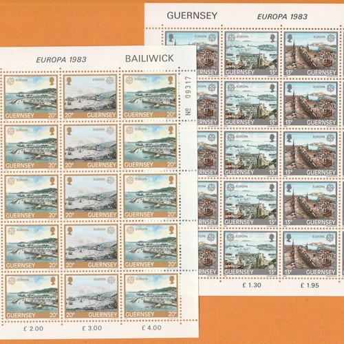 Guernsey 1983 Europa CEPT stamp set in full sheets new