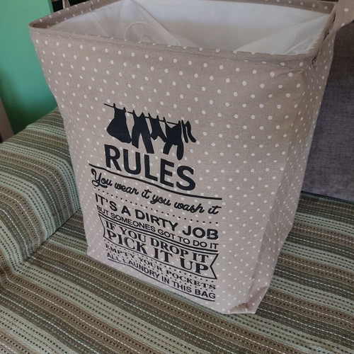 Storage basket with handles, new, thick canvas fabric