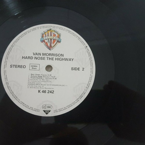 Van Morrison Hard Nose The Highway LP used 1973