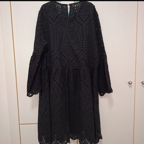 Black broderie dress Large like new