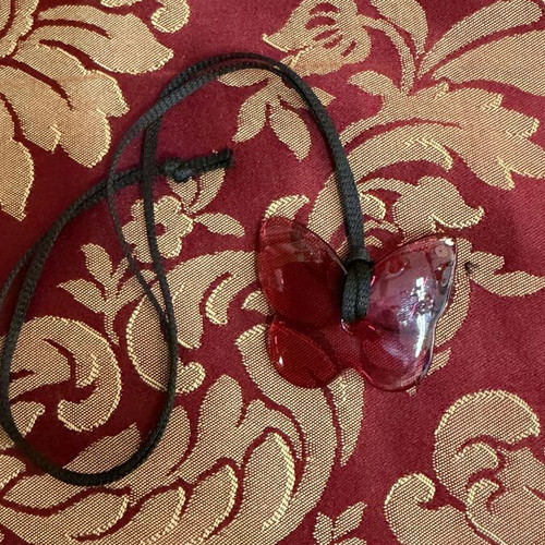 Baccarat butterfly pendant like new