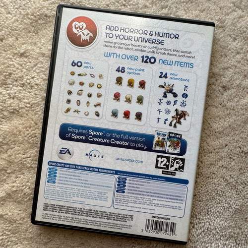 Spore Creepy & Cute Expansion Pack like new for PC