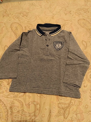 Orchestra mako polo shirt 3 years like new, white and blue