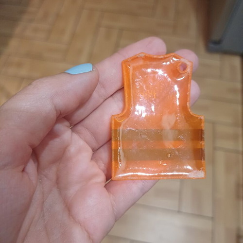 Safety vest keychain orange reflective PVC