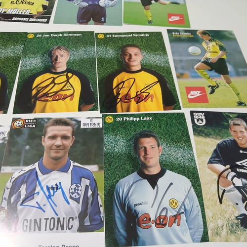 Signed Football Player Cards like new, various teams and years