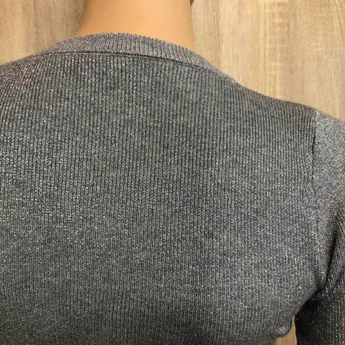 Winter sweater with lurex gray new, size S