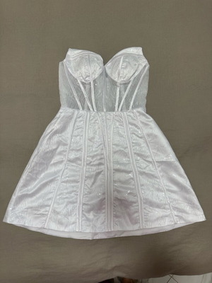 Handmade short wedding dress new, white